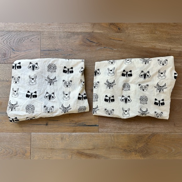 Lot of 2 Organic Cotton Crate & Kids Crib Fitted Sheets & 1 Changing Pad Cover - Picture 3 of 8